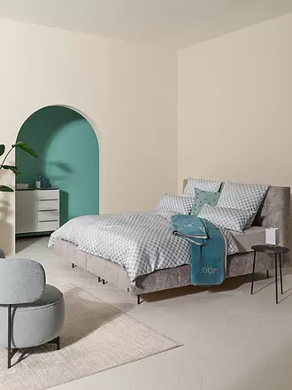 JOOP | Satin Bettwäsche 2x 70x90cm/200x200cm CORNFLOWER GLEAM Aqua | 